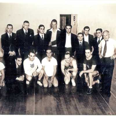 Handball Players & Kitten