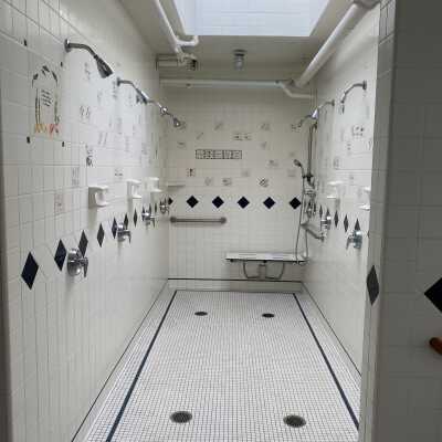 View from north end of shower area: Sept 2020
