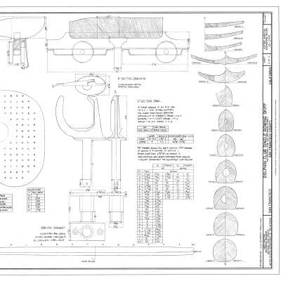 HAER CA-2358 “Dolphin Club Rowboat, Sliding Seat Single” Sheet 2 of 2