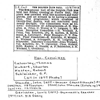 Walt Schneebeli's notes on back of photograph