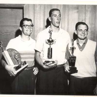 Swimmers with Trophies