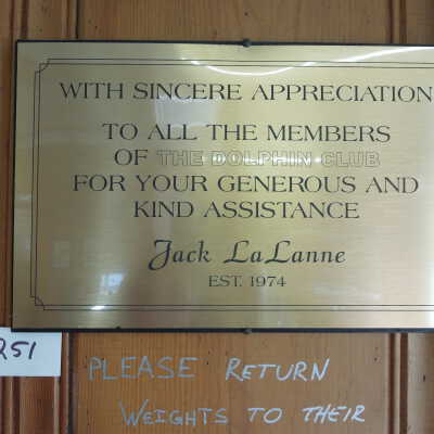 Weight Room Plaque