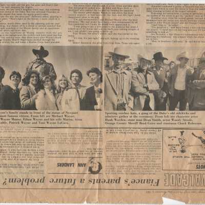 Daily Pilot Newspaper-John Wayne 3, 1982