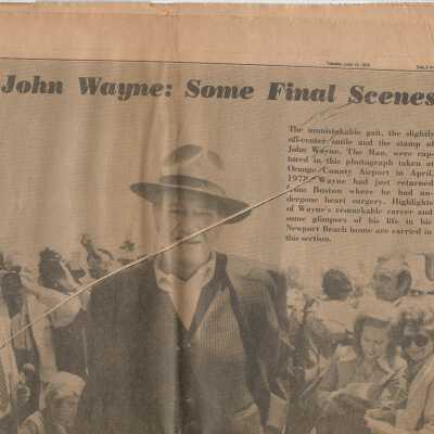 Daily Pilot Newspaper - John Wayne 4, 1979