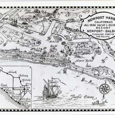 Newport Harbor California's All year Yacht & Recreation Resort Newport-Balboa Pleasure Port of the Pacific