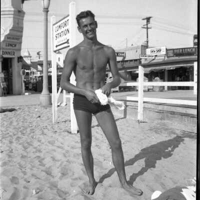 A Man on Balboa Beach, 1934