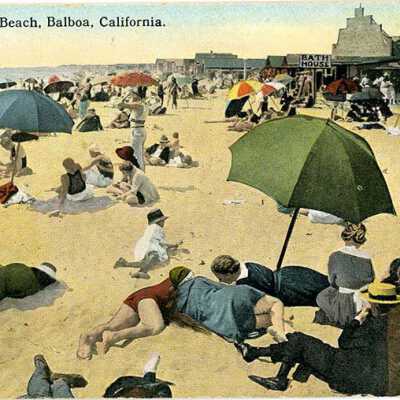 Crowds on the Beach, Balboa, California