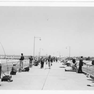 Pier Fishing, Balboa Beach, California F-7846