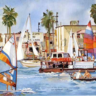 Right of Way-Balboa Ferry, Balboa Landmarks Series by Ruth Hynds