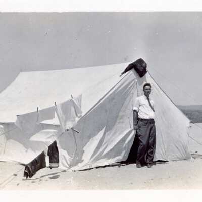 Camping on Balboa Island, 1911