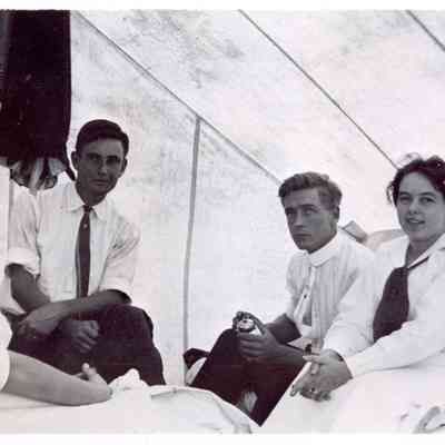 Inside Tent on Balboa Island, July 1911