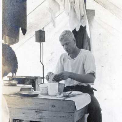 A Man Cleaning Dishes, 1911