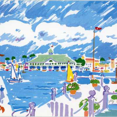 Balboa Pavilion by John Botz Notecard