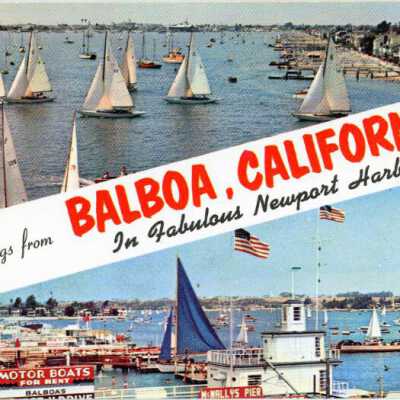Greetings from Balboa California in Fabulous Newport Harbor.