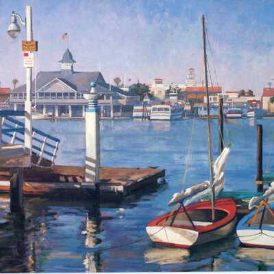 Balboa Pavilion by Randall Lake Notecard