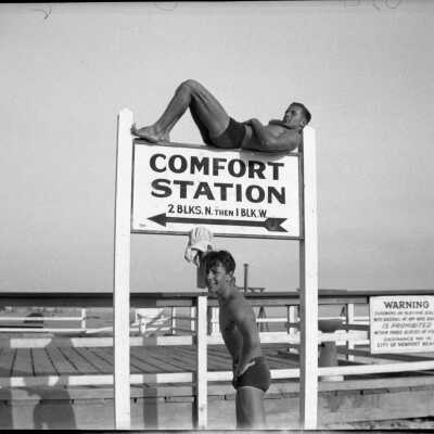 Two Friends on Balboa Beach, 1934