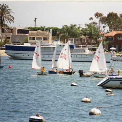 Sailboats on Newport Harbor