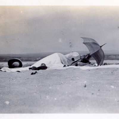 Young Woman on Balboa Island Beach, July 1911