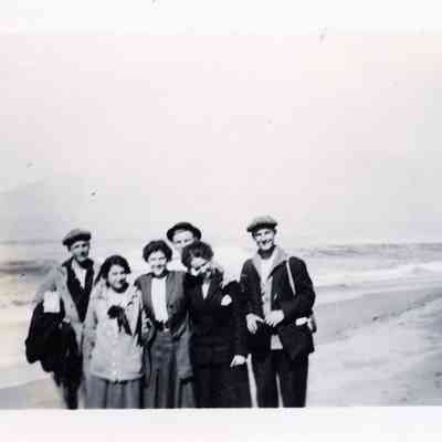Group at Corona del Mar State Beach, July 1911