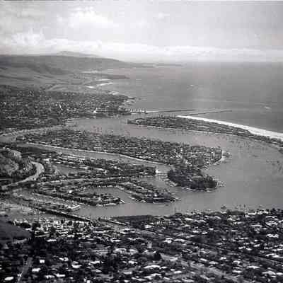 Arial view of Newport Harbor
