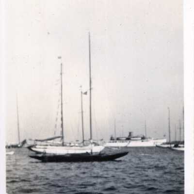 Sail Boat in Newport Harbor, 1934