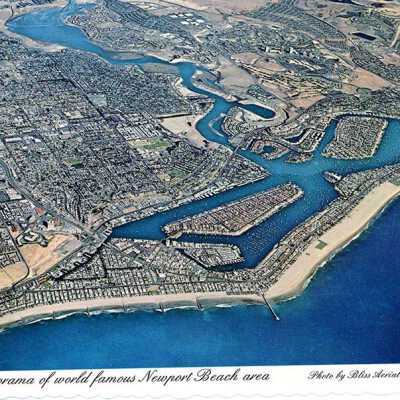 Aerial Panorama of World famous Newport Beach Area