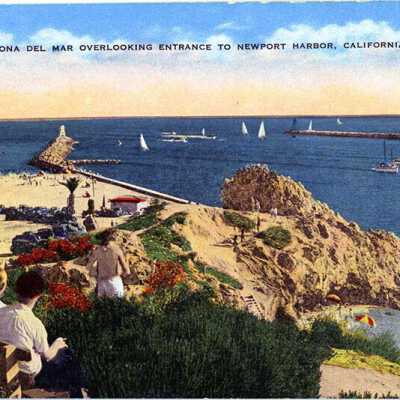 Corona del Mar Overlooking Entrance to Newport Harbor, California