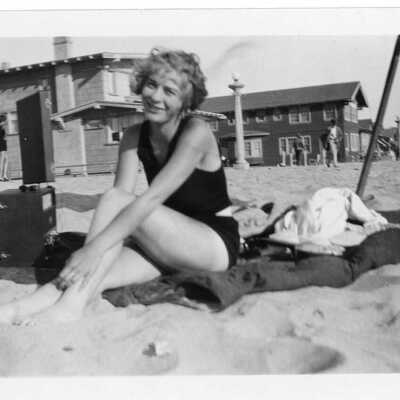 Helen Caldwell on the Beach