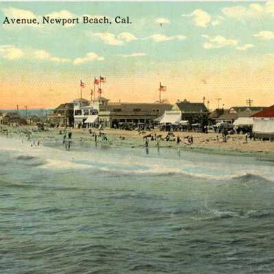 View of Ocean Avenue, Newport Beach, Cal