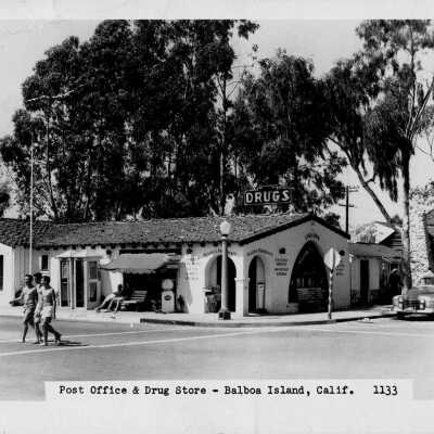 Post Office & Drug Store- Balboa Island, Calif. 1133