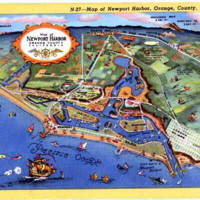 N-27 - Map of Newport Harbor, Orange County. California