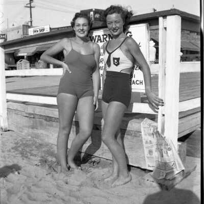 Two Friends on Balboa Beach, 1934