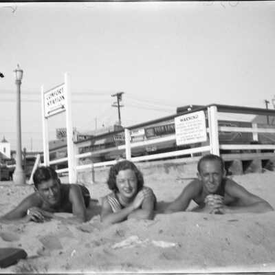 Friends on Balboa Beach, 1934