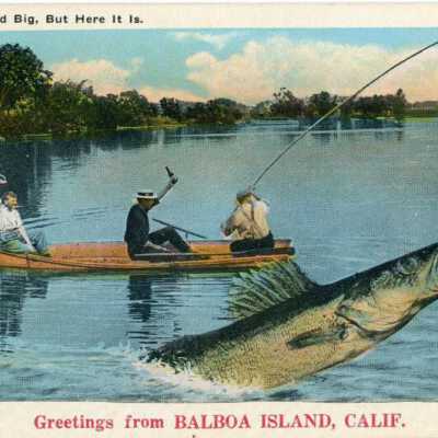 "It may sound big, but here it is. Greetings from Balboa Island, Calif."