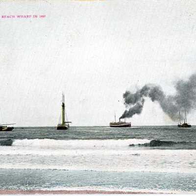 Shipping at Newport Beach Warf in 1897
