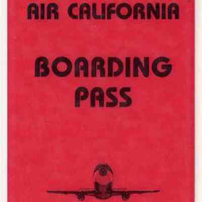 Air Cal Boarding Pass