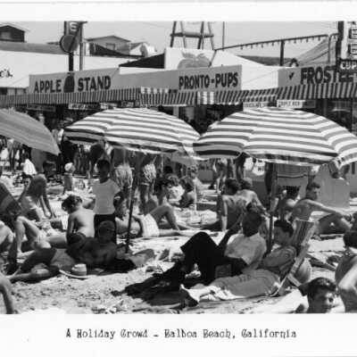 A holiday Crowd- Blaboa Beach, California