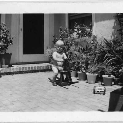 Gary Caldwell (16 mos.) on his Rocking Horse, June 1944