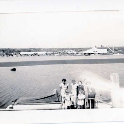 Blackburn/Caldwell Family Standing on a Pier on Balboa Island