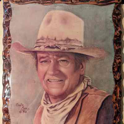 John Wayne Art on Wood