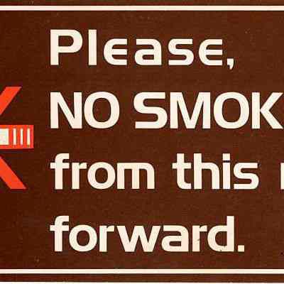No Smoking Air Cal Sign