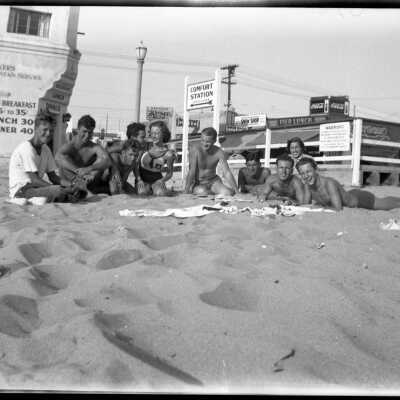 Friends on Balboa Beach, 1934