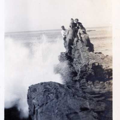 On the Rocks in Corona del Mar, 1911