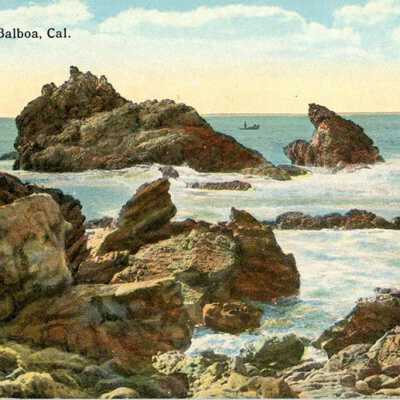Rocky Coast, Balboa, Cal.