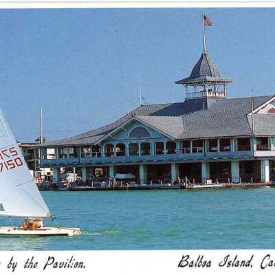 Sailing by the Pavilion. Balboa Island, California