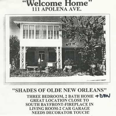 "Welcome Home" 111 Apolena Avenue