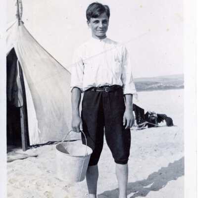 Camping on Balboa Island, 1911