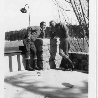 Harold Caldwell and friend at Lake Arrowhead