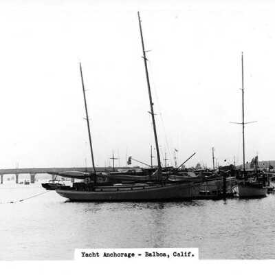 Yacht Anchorage- Balboa, Calif.