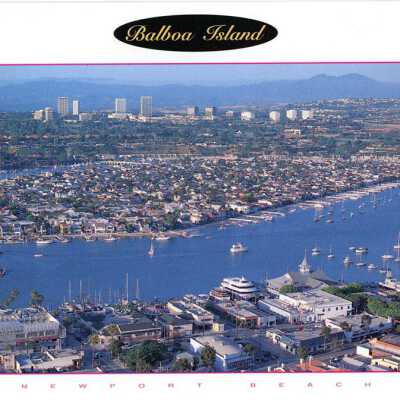 Newport Beach, aerial view of Balboa Island